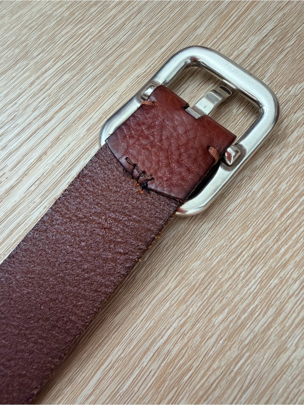 Vintage Y2K Fossil Genuine Leather Belt Brown Silver Statement Buckle Women’s S - Picture 13 of 16